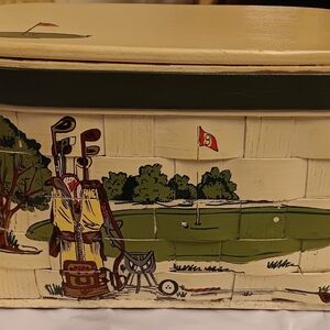 Vintage Signed Caro-nan Golf Basket Purse – Handcrafted, Flannel-Lined Golf Bag
